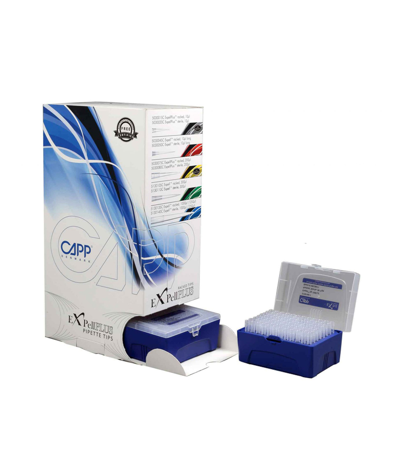 Puntali per Pipette scomposti in rack a bassa ritenzione  EXPellPlus