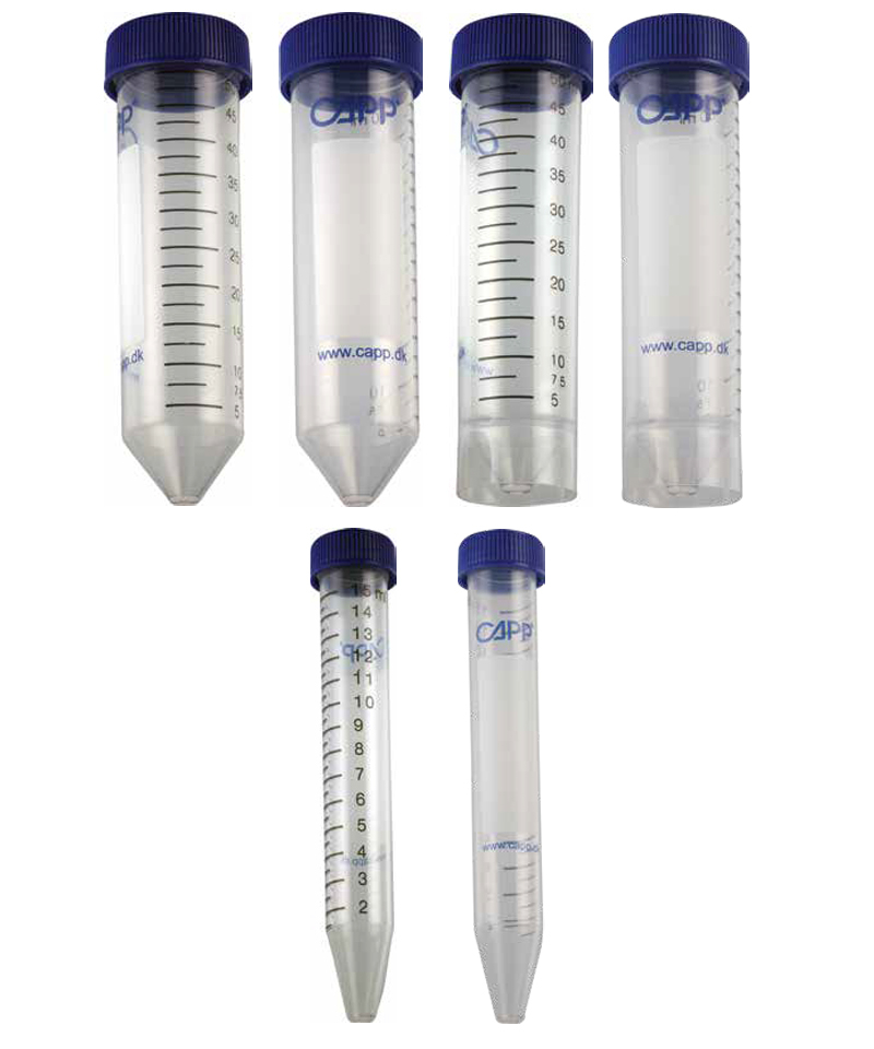 Provette da centrifuga BluCapp 15ml, bulk, 20x25 pezzi.