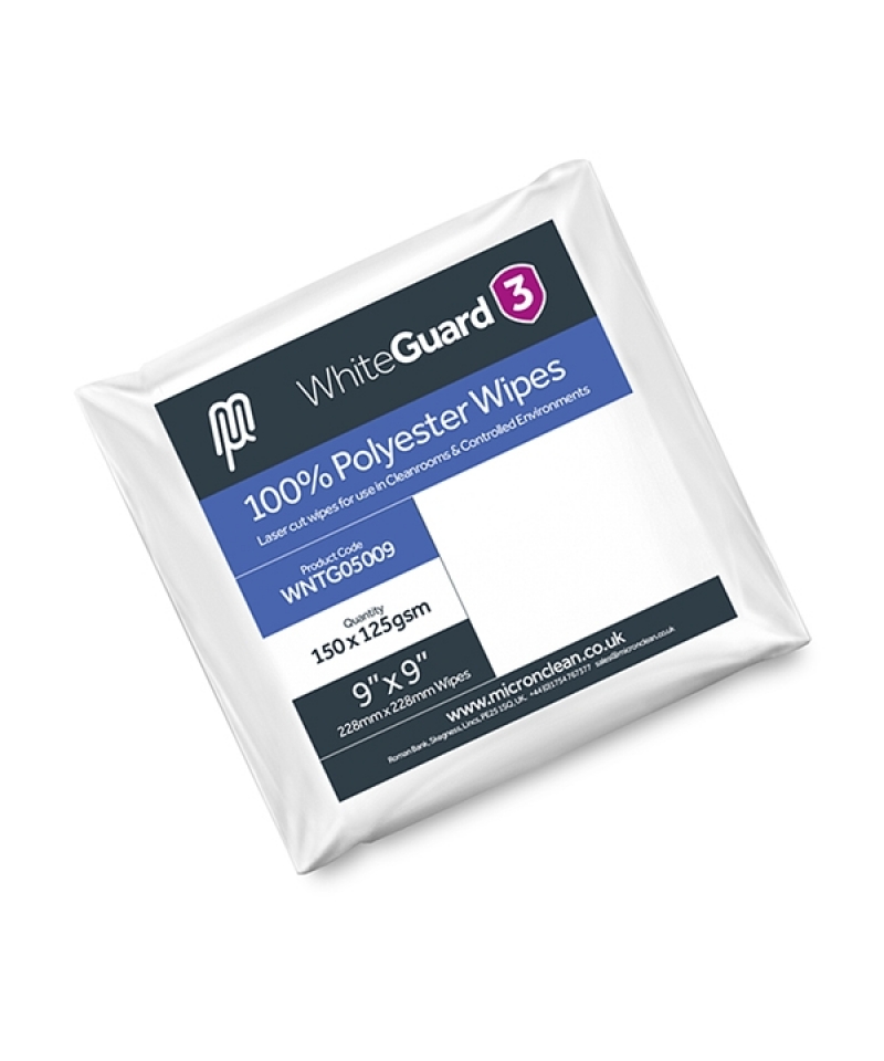 Panno a basso rilascio sterile WhiteGuard 3  100% Poliestere  per Camere Sterili